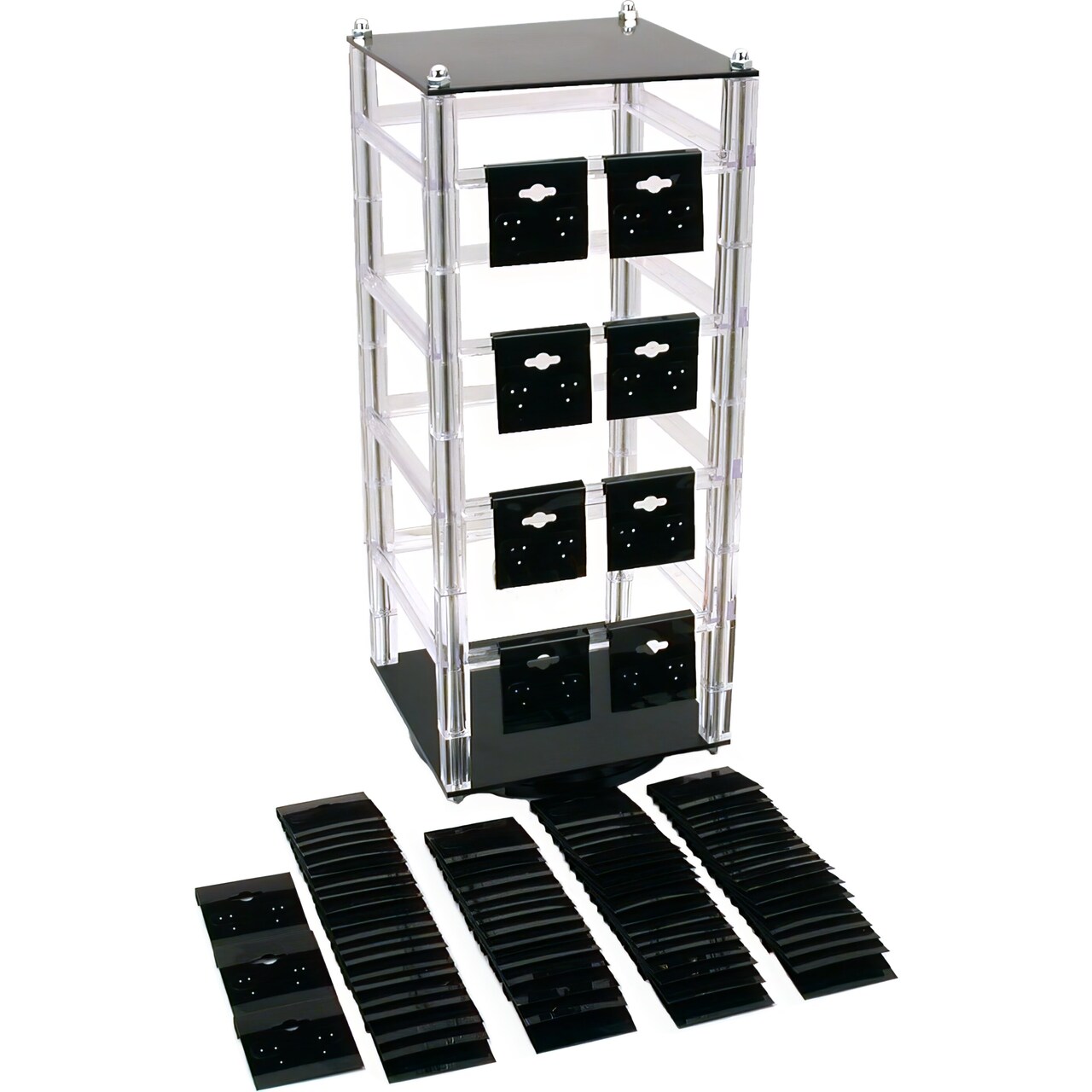 Earring Display Revolving Rotating Counter Top W/ 100 Cards